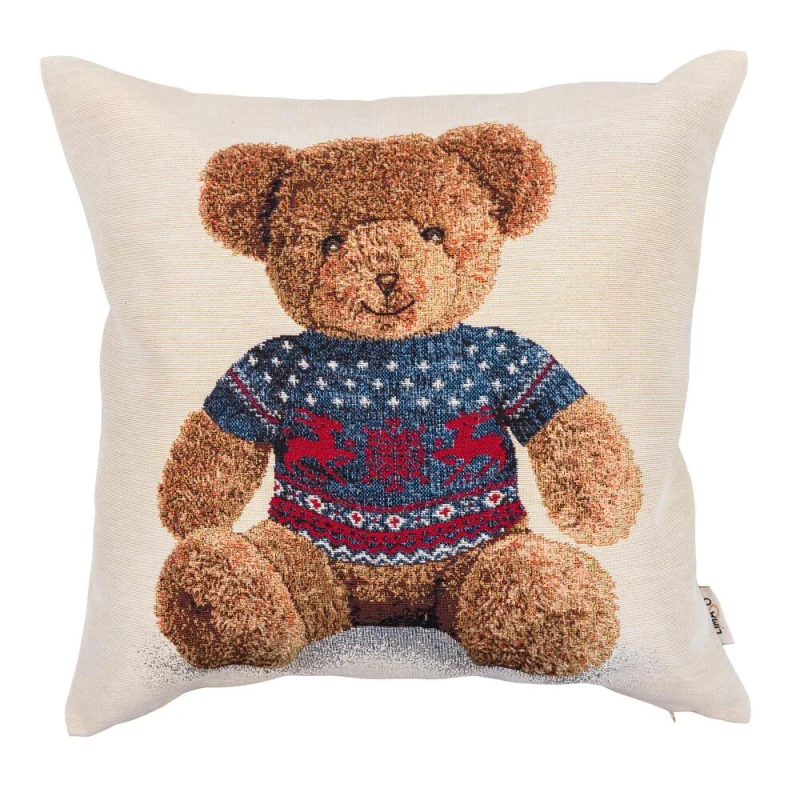 Poszewka na poduszkę z tkaniny gobelinowej(tkana maszynowo) - KISS MOUNTAINBEAR-NV1, 45x45cm