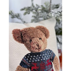 Poszewka na poduszkę z tkaniny gobelinowej(tkana maszynowo) - KISS MOUNTAINBEAR-NV1, 45x45cm