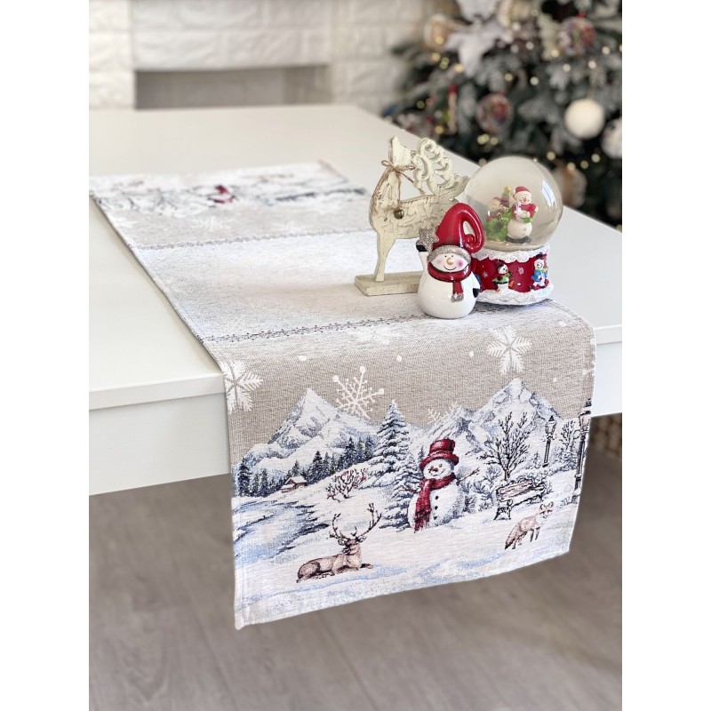 Bieżnik z tkaniny gobelinowej(tkana maszynowo) -  G-34394-45, 45x140 cm