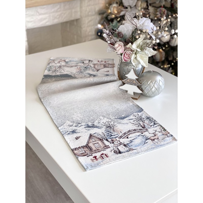 Bieżnik z tkaniny gobelinowej(tkana maszynowo) -  G-34398-37, 37x100 cm