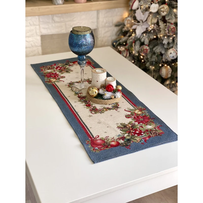 Bieżnik z tkaniny gobelinowej(tkana maszynowo) -  Runner 1375AZ - FN -37, 37x100 cm