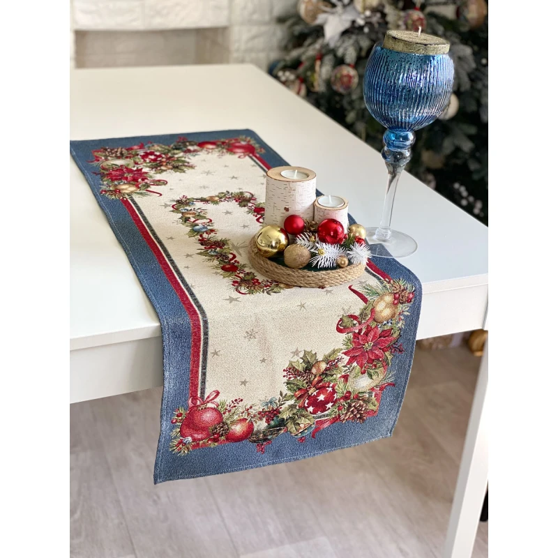 Bieżnik z tkaniny gobelinowej(tkana maszynowo) -  Runner 1375AZ - FN -37, 37x100 cm