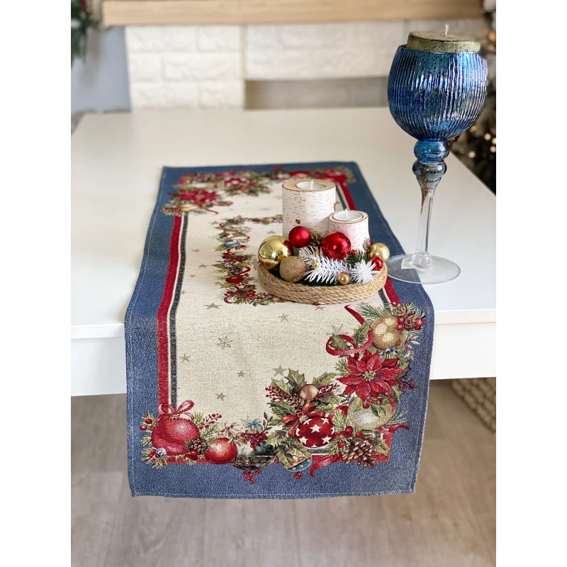 Bieżnik z tkaniny gobelinowej(tkana maszynowo) -  Runner 1375AZ - FN -37, 37x100 cm