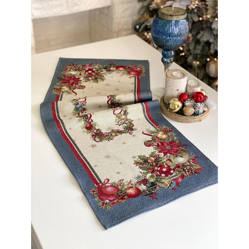 Bieżnik z tkaniny gobelinowej(tkana maszynowo) -  Runner 1375AZ - FN -37, 37x100 cm