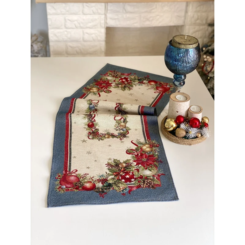 Bieżnik z tkaniny gobelinowej(tkana maszynowo) -  Runner 1375AZ - FN -37, 37x100 cm