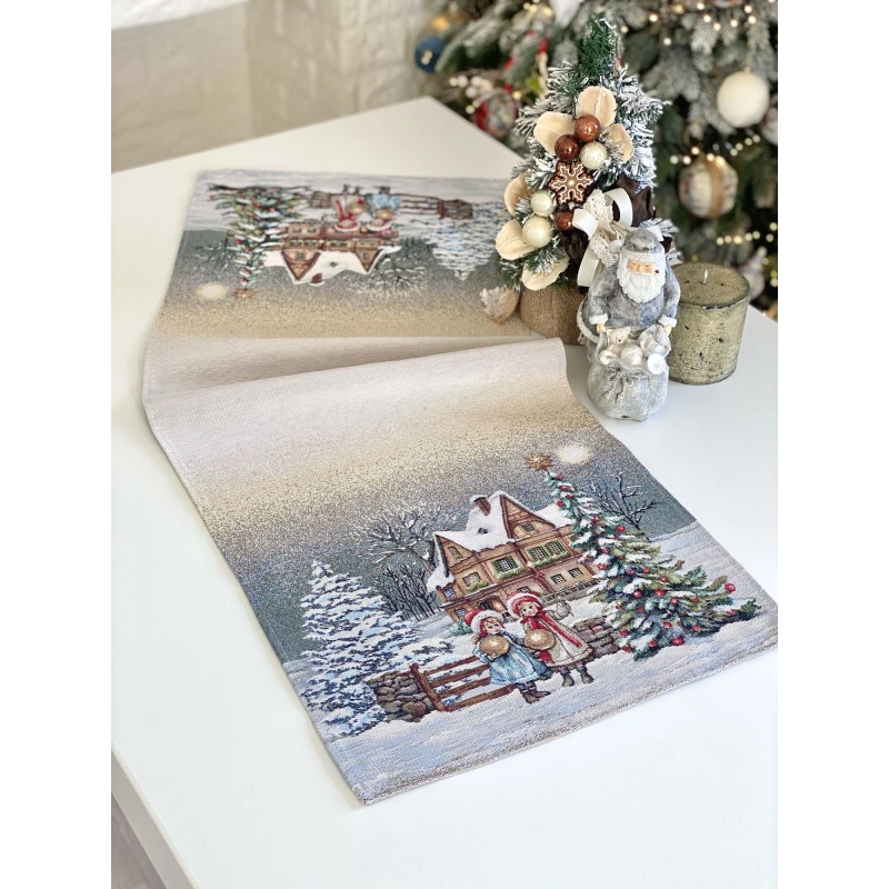 Bieżnik z tkaniny gobelinowej(tkana maszynowo) -  Runner 1377-45, 45x140 cm