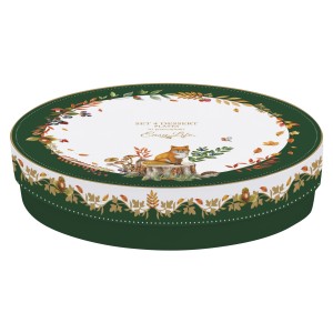 Easy Life/Nuova R2S, komplet talerzy deserowych z porcelany - AUTUMN FOREST DREAM, jesienny las