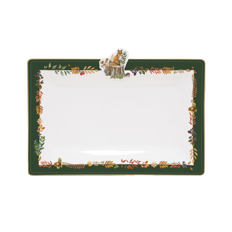 Easy Life/Nuova R2S, porcelanowa paterka 36x24cm - AUTUMN FOREST DREAM, jesienny las