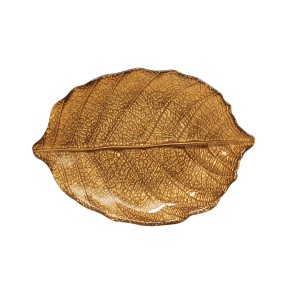 Easy Life/Nuova R2S, szklana patera 26x18cm - JESIENNE LIŚCIE