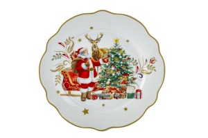 555-7184.jpg - Magnoble, zestaw: 4x talerz deserowy 19cm - MERRY CHRISTMAS