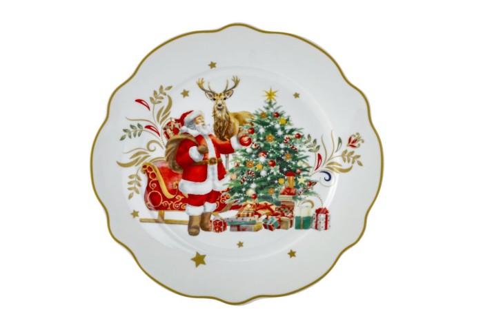 555-7184.jpg - Magnoble, zestaw: 4x talerz deserowy 19cm - MERRY CHRISTMAS