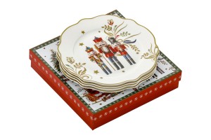 555-7185a.jpg - Magnoble, zestaw: 4x talerz deserowy 19cm - MERRY CHRISTMAS