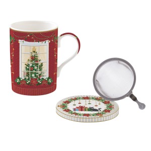 Easy Life/Nuova R2S, kubek z zaparzaczem 350ml - CHRISTMAS IN EASY LIFE-POZZI