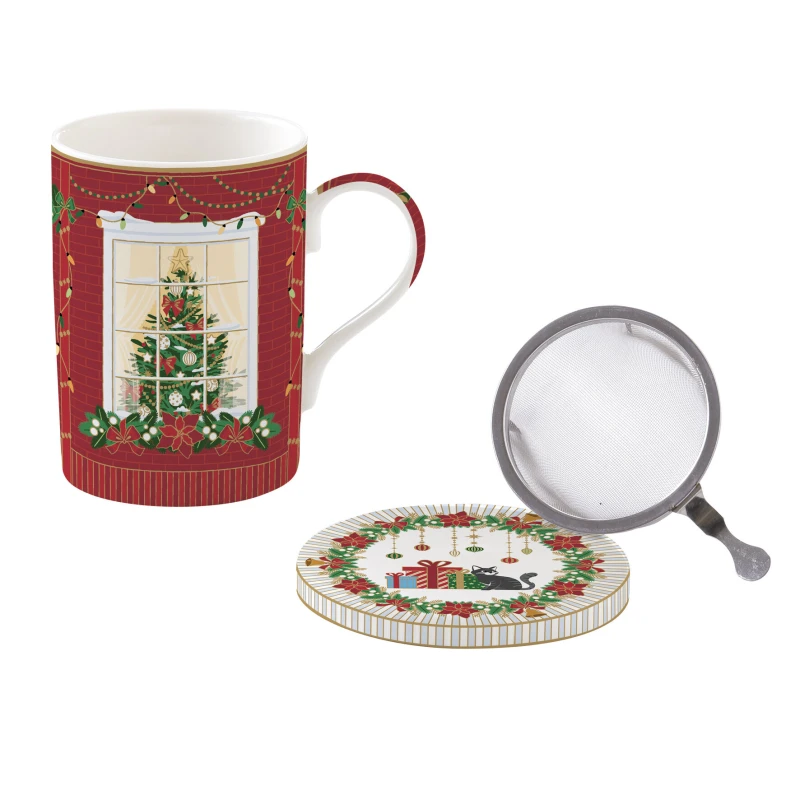 Easy Life/Nuova R2S, kubek z zaparzaczem 350ml - CHRISTMAS IN EASY LIFE-POZZI