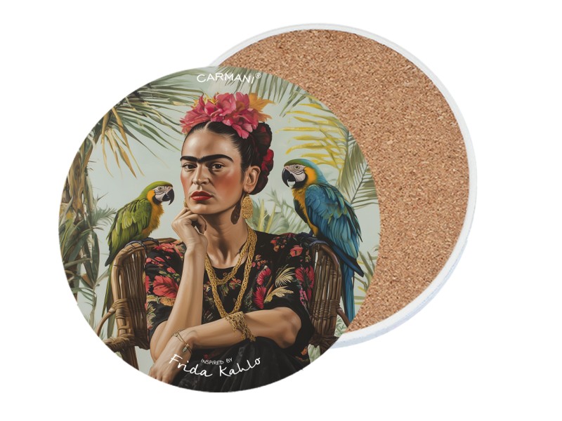 Carmani, podkładka ceramiczna, kwadratowa (20x20cm) - Inspirowana malarstwem F. KAHLO