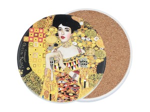 Carmani. podkładka ceramiczna, okrągła(ok. 10.5cm) - KLIMT/Adele