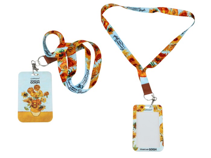 Carmani, etui na kartę/identyfikator - VAN GOGH/Słoneczniki
