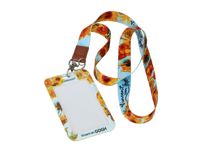 Carmani, etui na kartę/identyfikator - VAN GOGH/Słoneczniki