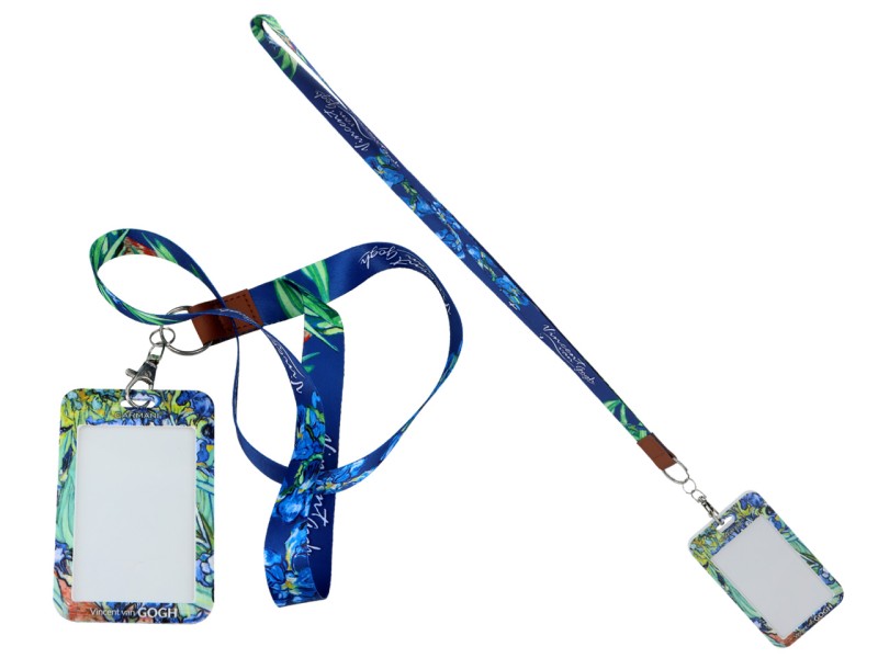 Carmani, etui na kartę/identyfikator - VAN GOGH/Irysy
