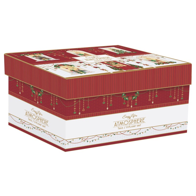 Czajnik 600 ml z zaparzaczem + 2 czarki 160 ml
