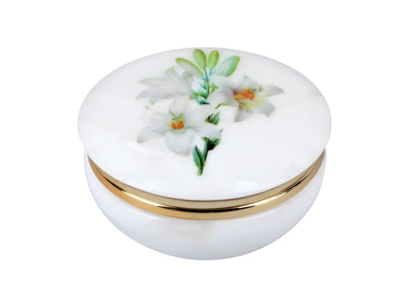 Kasetka alabastrowa okrągła 10cm