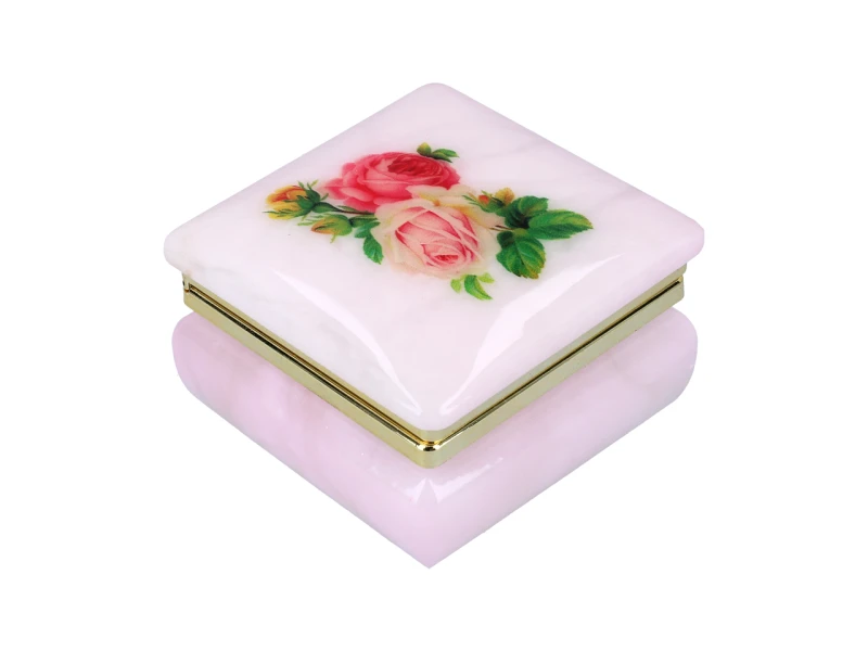 Kasetka alabastrowa kwadratowa 6x6cm (w pudełku)