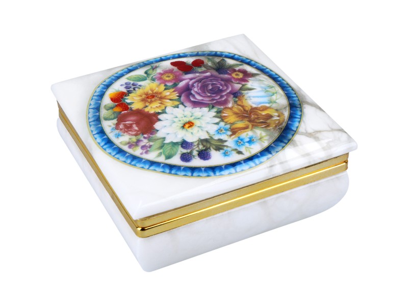 Kasetka alabastrowa kwadratowa 10x10cm