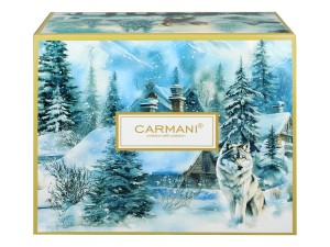 Carmani, kubek świąteczny ok. 450ml - ZIMA WSZĘDZIE/Wilki