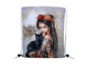 Carmani, worek na plecy 36x43cm - N. BONILLA/Kocie opowieści Luny