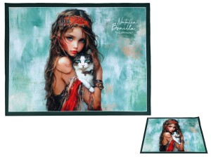 Carmani, podkładka na stół 40x30cm - N. BONILLA/Kocie opowieści Clary