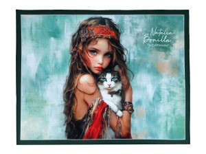 Carmani, podkładka na stół 40x30cm - N. BONILLA/Kocie opowieści Clary