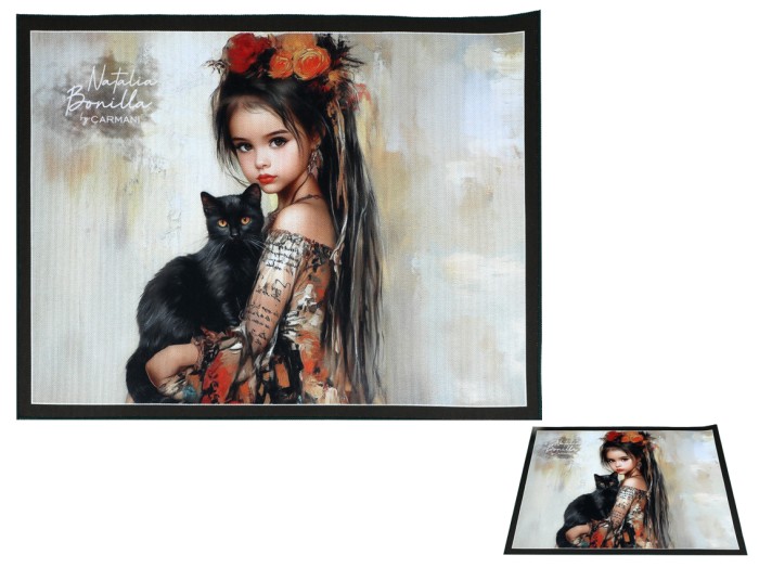 Carmani, podkładka na stół 40x30cm - N. BONILLA/Kocie opowieści Luny