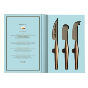 Easy Life/Nuova R2S, upominkowy zestaw do sera - 3 noże - GIFT NOVELS