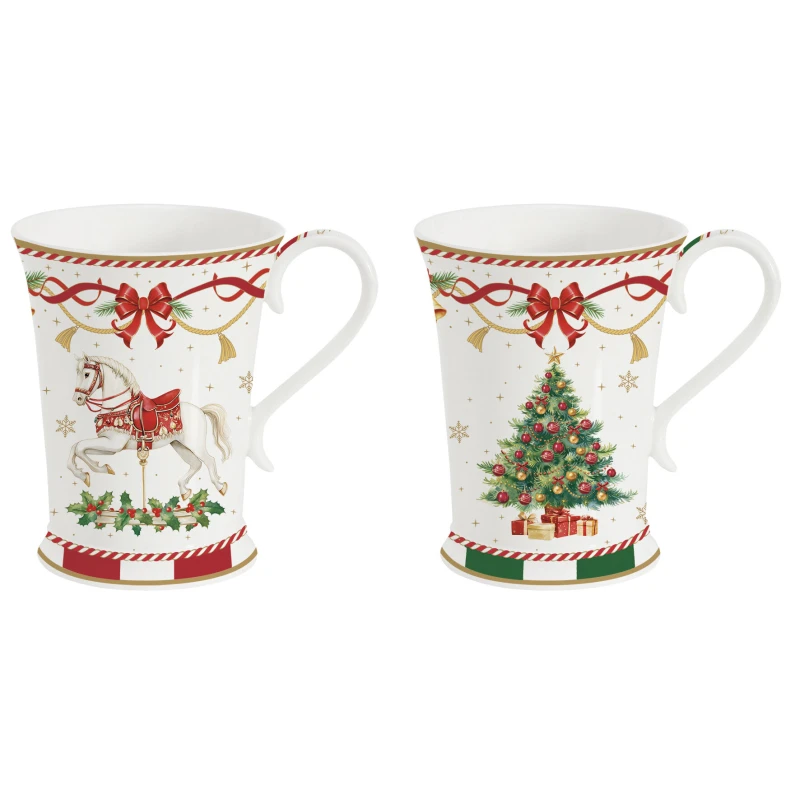 Easy Life/Nuova R2S, duet kubków z porcelany 300ml - CHRISTMAS IN EASY LIFE-POZZI