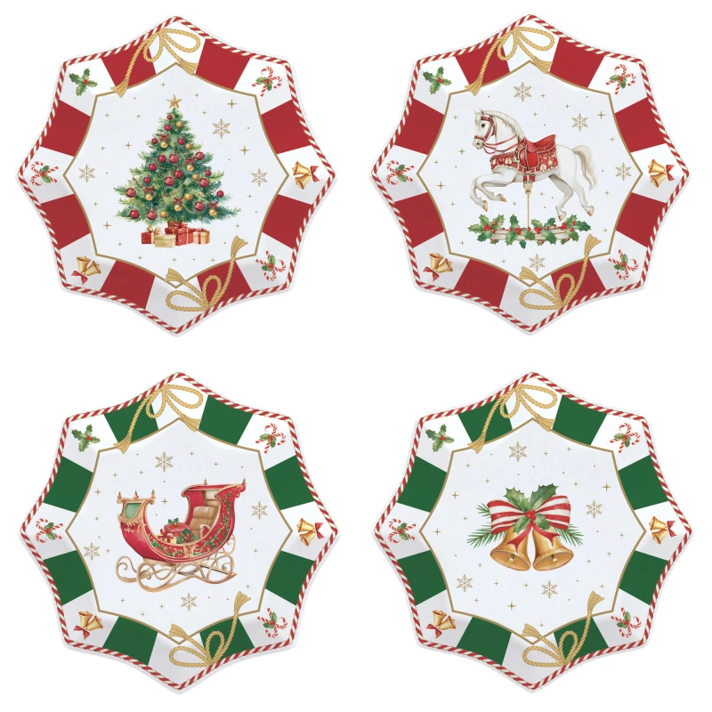 asy Life/Nuova R2S, 4x talerz przekąskowy 16cm - CHRISTMAS IN EASY LIFE-POZZI