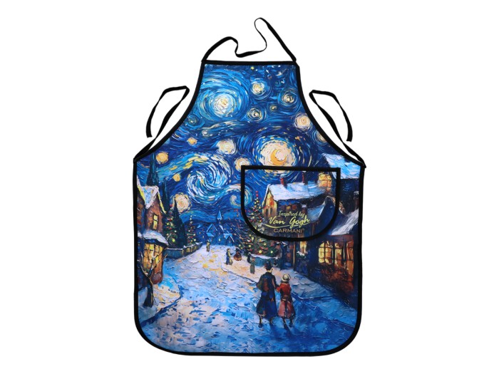 Carmani, fartuszek kuchenny - inspirowany malarstwem VAN GOGHa/Świąteczna noc pod gwiazdami
