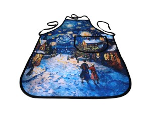 Carmani, fartuszek kuchenny - inspirowany malarstwem VAN GOGHa/Świąteczna noc pod gwiazdami