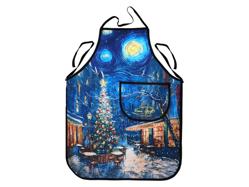Carmani, fartuszek kuchenny - inspirowany malarstwem VAN GOGHa/Świąteczna noc pod gwiazdami