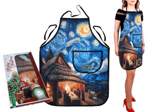 Carmani, fartuszek kuchenny - inspirowany malarstwem VAN GOGHa/Boże Narodzenie