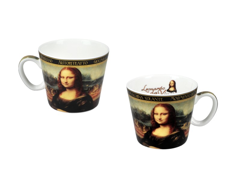 Carmani, filiżanka-espresso 90ml - LEONARDO DA VINCI/Mona Lisa