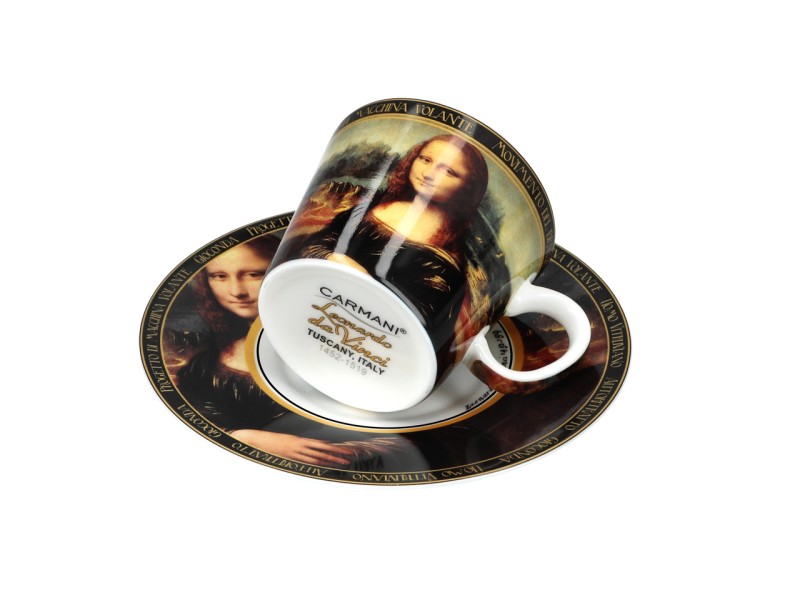 Carmani, filiżanka-espresso 90ml - LEONARDO DA VINCI/Mona Lisa