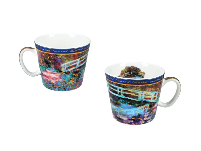 Carmani, filiżanka-espresso 90ml - MONET/Most nad stawem z liliami wodnym