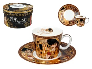 Carmani, filiżanka-espresso 90ml - GUSTAV KLIMT/Kiss, pocałunek