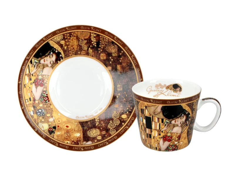 Carmani, filiżanka-espresso 90ml - GUSTAV KLIMT/Kiss, pocałunek