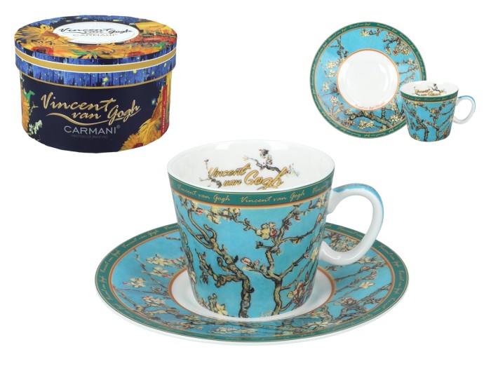 Carmani, filiżanka-espresso 90ml - VAN GOGH/Kwitnący Migdałowiec