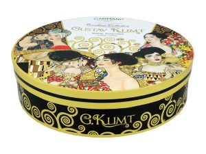 Carmani, kpl. 6 filiżanek-espresso 80ml w okrągłym pudełku - GUSTAV KLIMT, mix