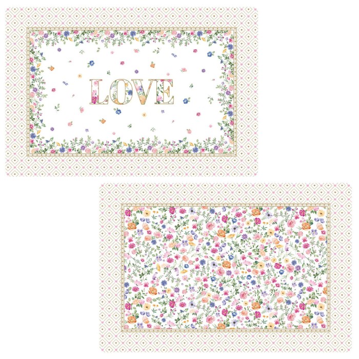 Easy Life/Nuova R2S,  podkladka obustronna PVC 45x30cm (szt.) - MON AMOUR/Love
