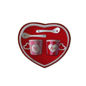 Easy Life/Nuova R2S, 2x filiżanka espresso z łyżeczkami - YOU and ME/LOVE