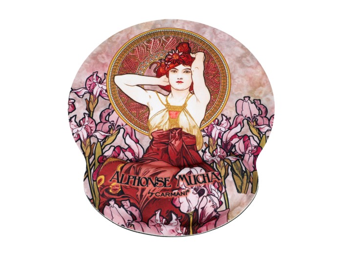 Carmani, podkładka pod mysz komputerową z poduszką na nadgarstek - A. MUCHA/Kamienie Szlachetne