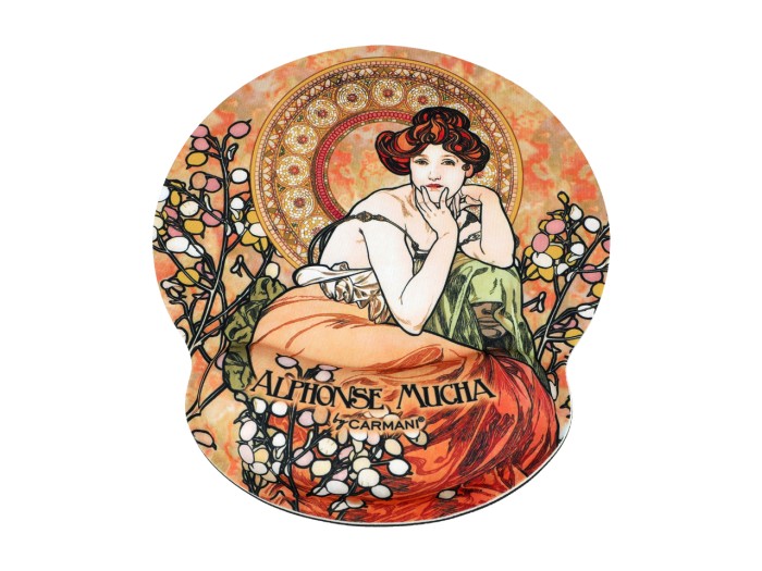 Carmani, podkładka pod mysz komputerową z poduszką na nadgarstek - A. MUCHA/Kamienie Szlachetne